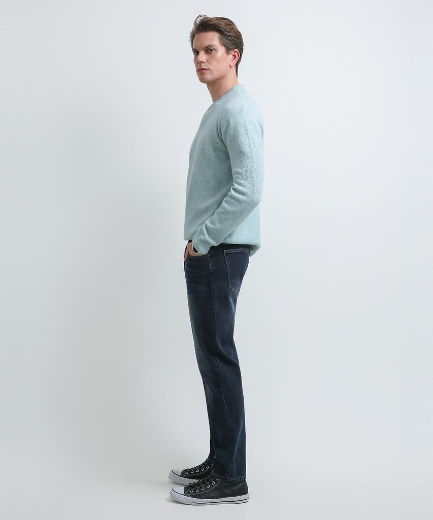 Seuteulaikeu Fine Blend Classic Crew Neck Knit (Mint Blue)