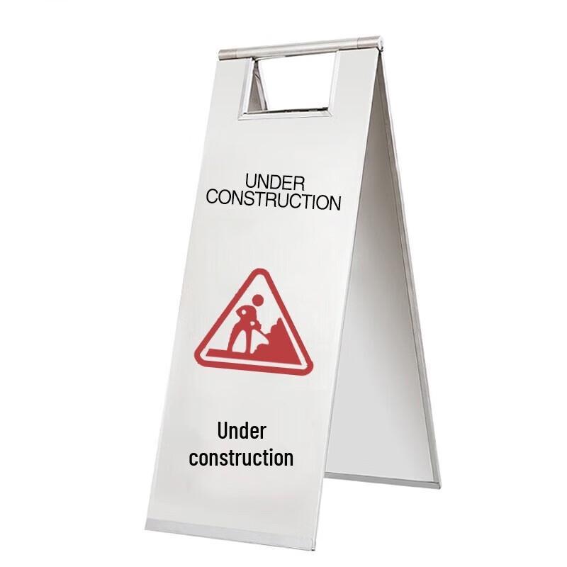 Ka En Thickened Stainless Steel Foldable A-Frame Warning Sign
