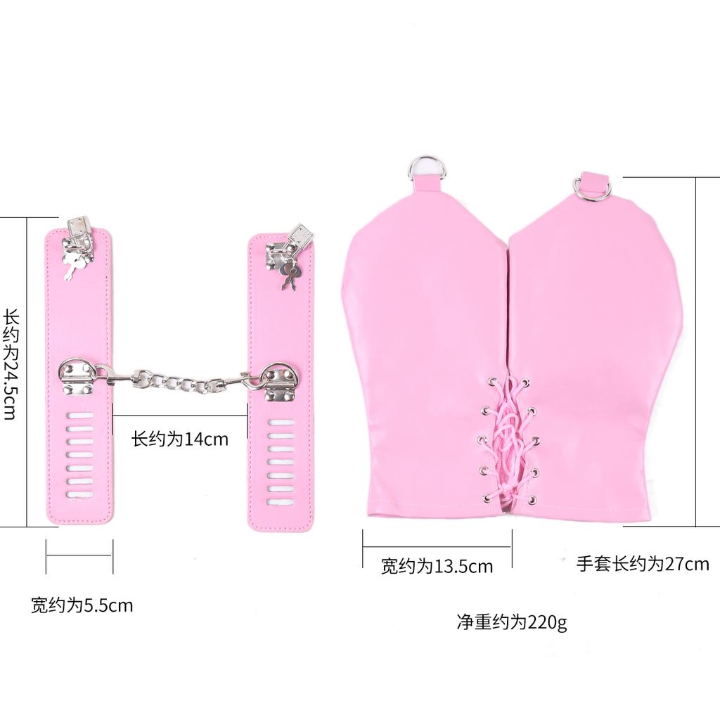 Faux Leather Soft 1 Pair Dog Gloves Padded Lined Fist Mitts Puppy Dog Paws Restraint Lockable Mittens Hand Cuffs Slave Sex Toys