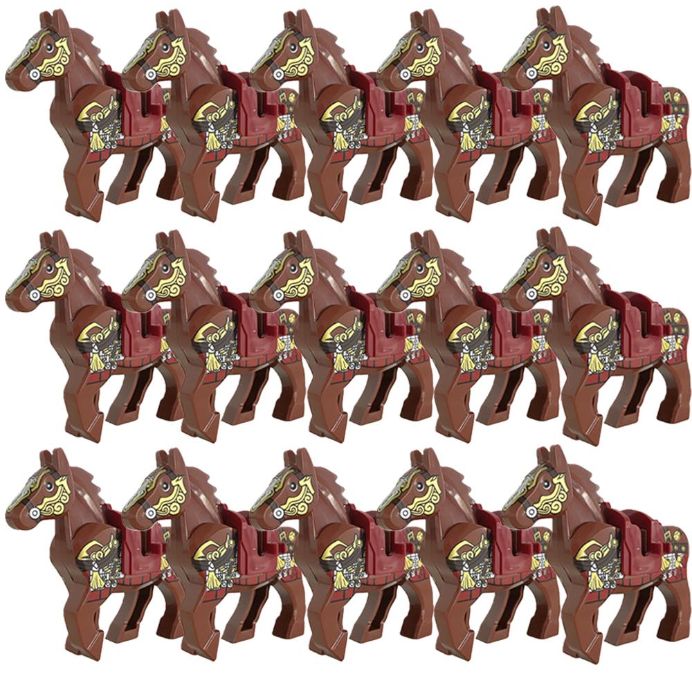 Medieval Zoo Building Blocks Character Accessories Mounts Animals Deer Elephants Camels Wolves Warhorses Bricks Toy Gifts K080