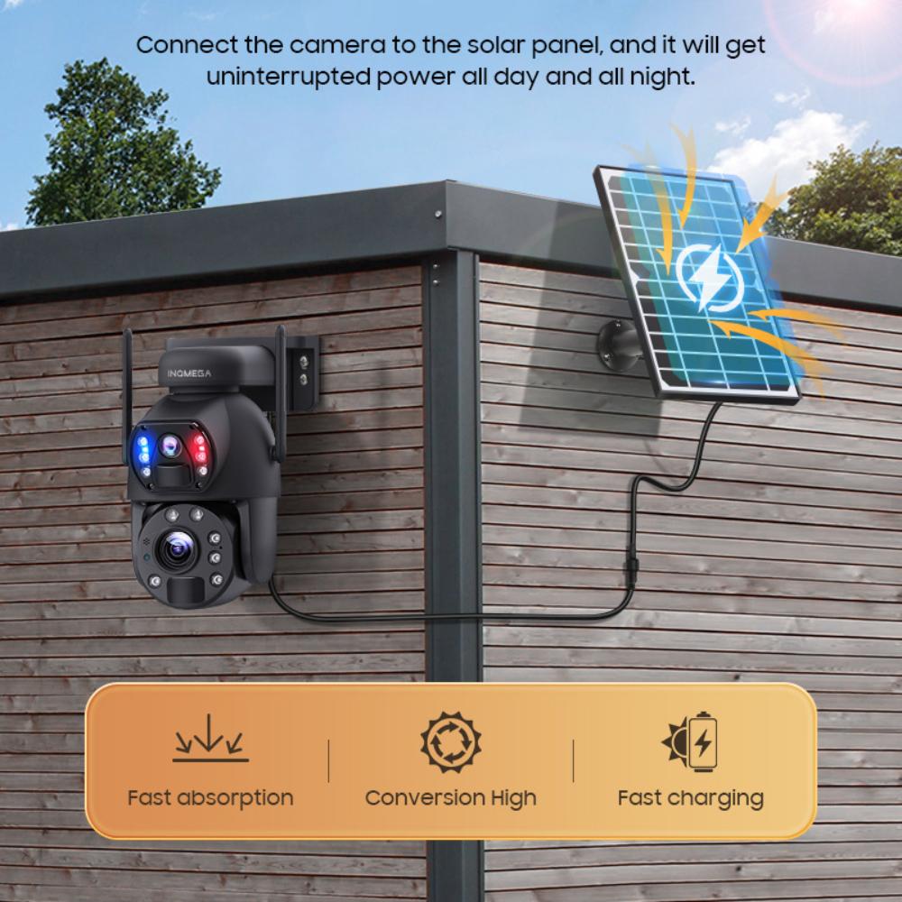 10x/20x Zoom 4G/WIFI Solar Powered Camera, HD Night Vision Security Camera, Solar Panel, PIR Human Motion Detection Monitor