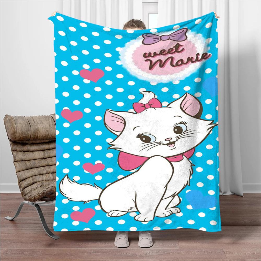 31 Style Disney Cute Cat Marie Printed Blanket Soft Warm Throw Flannel For Children And Adult Bed Sofa Outdoor Travel Girl Gifts