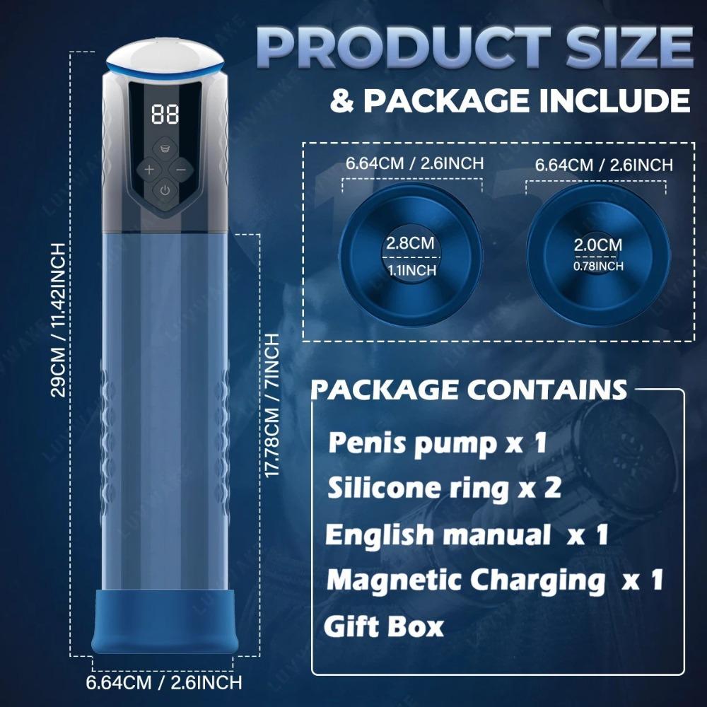 Electric Penis Pump for Enlargement Extend Erection Automatic Male Masturbator Cup Sex Toys for Men 5 Suction Levels Vacuum Pump