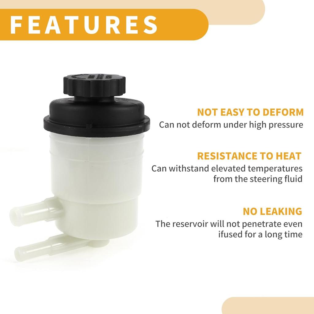 Power Steering Reservoir - No.571502F000 Car Automotive Power Steering Tank - for Kia Spectra 2004-2009 Plastic Beige - 1 Pc