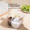 Transparent Seasoning Box Multi Grid Storage Jar New Seasoning Jar  Glutamate Pepper Storage