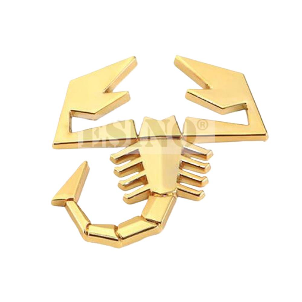 1Pc Car Styling 3D Scorpion Metal Chrome Zinc Alloy Adhesive Emblem Badge Sticker Decal for Abarth 500 600 124 125 595 Egea