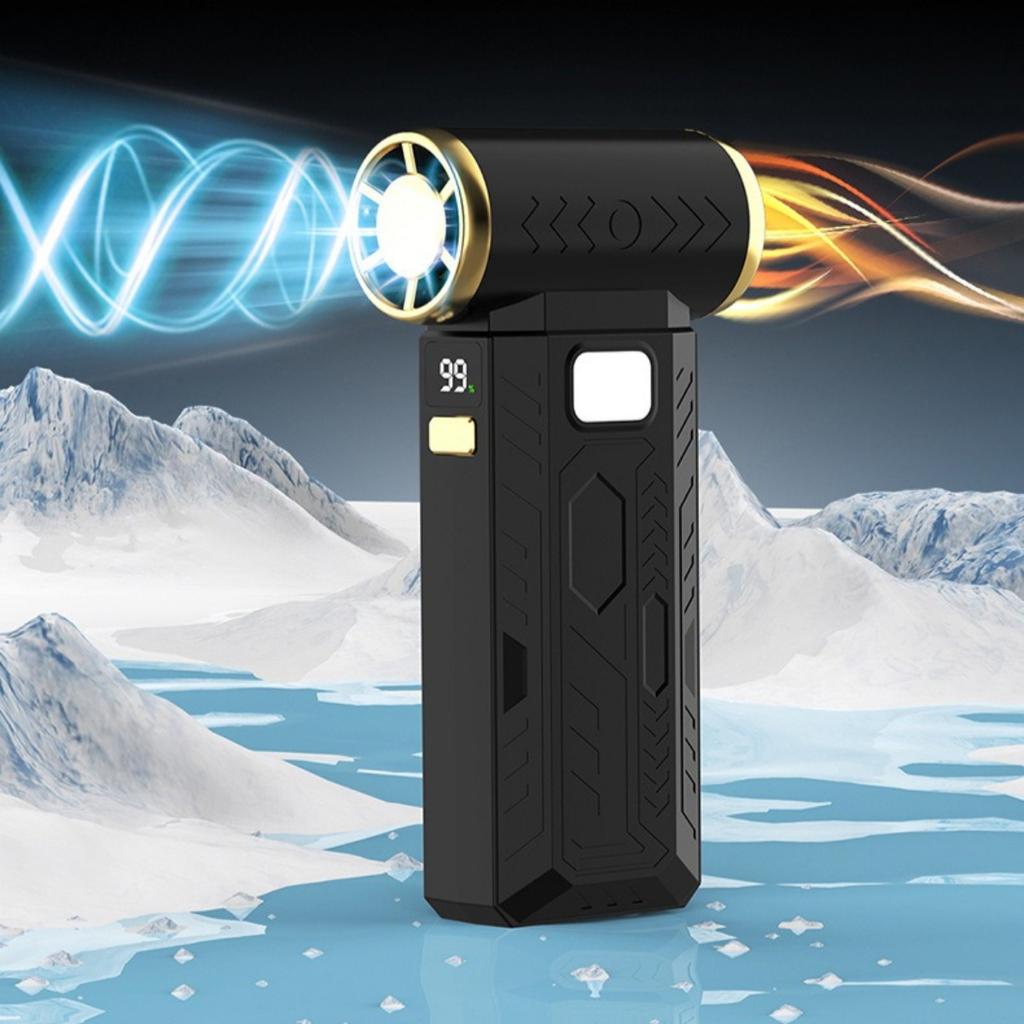 Luftstøvsamler, Oppladbar, 0-100% Ubegrenset Hastighetsregulering, Høyhastighets Turbine, Hårføner, Kraftig Støvblåser, Camping, Mini Voldsom Vifte