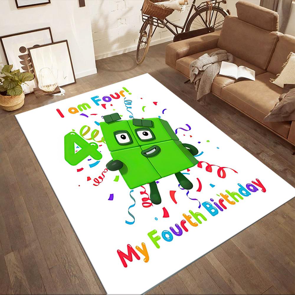Numberblocks Area Rug Perfect for Entryway Outdoor Playrooms Foyer Anti-slip Rug Anime Office Decor Best for Christmas