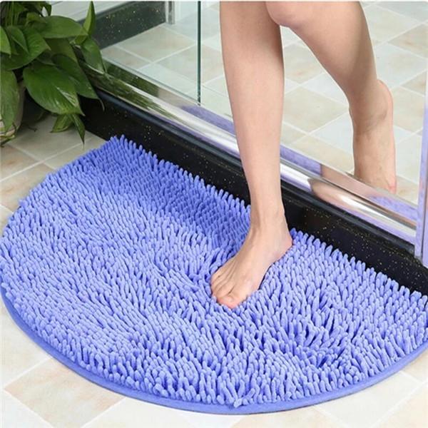 Chenille Bathroom Mat Non Slip Bath Mat Super Soft Absorbent Bathroom Rug Machine Washable Non-slip Fur Rug Coral Velvet Carpet