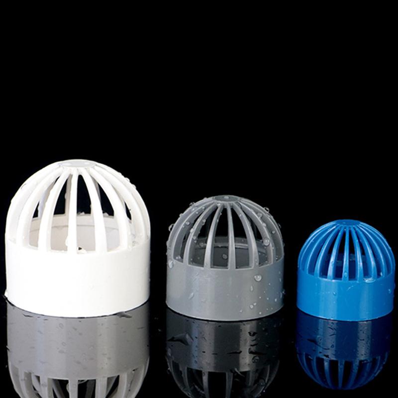 PVC Vent Cap Filter Set 2Pcs 20-90mm Isolation Screen Permeable Joints for Outdoor Water Tank Use