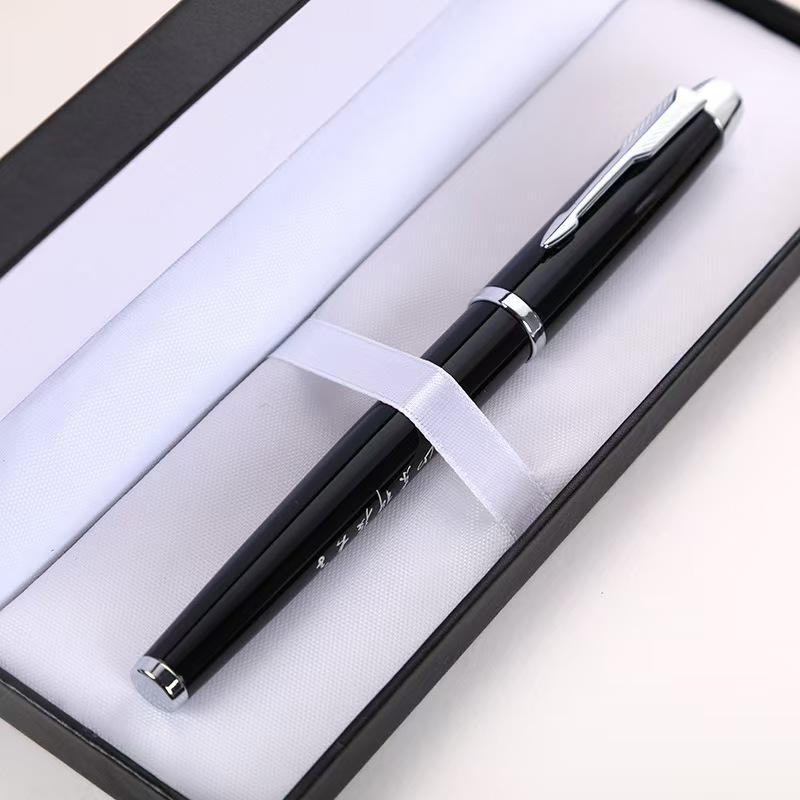 Feather Sword Fountain Pen Set: Black Ink Ballpoint Pen for Office, Meetings, Events, and Business Gifts.