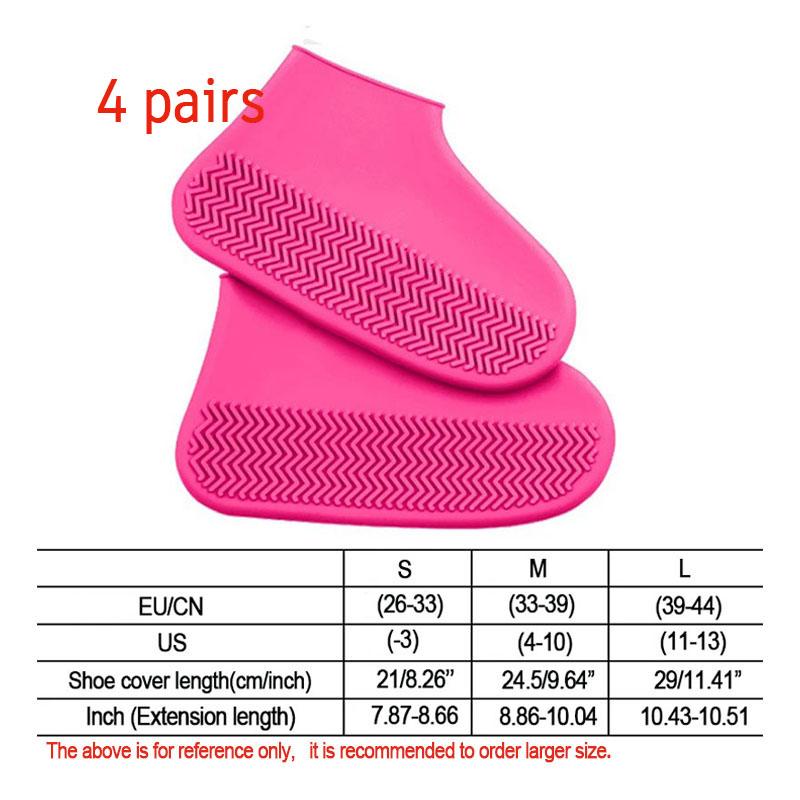 Waterproof Rain Shoes Covers Silicone Non-slip Wear-resistant Outdoor Adult Children Boots Portable Elastic Reusable