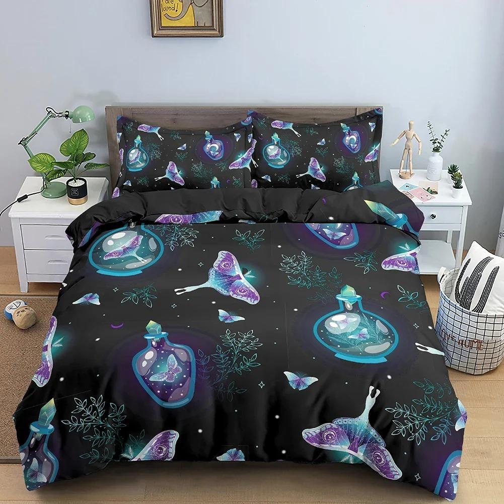 

3D Butterfly Print Bedding Set Skin Friendly Duvet Cover With Pillowcase Single King Queen Size Quilt Cover Home Textiles 70x133cm 2pcs