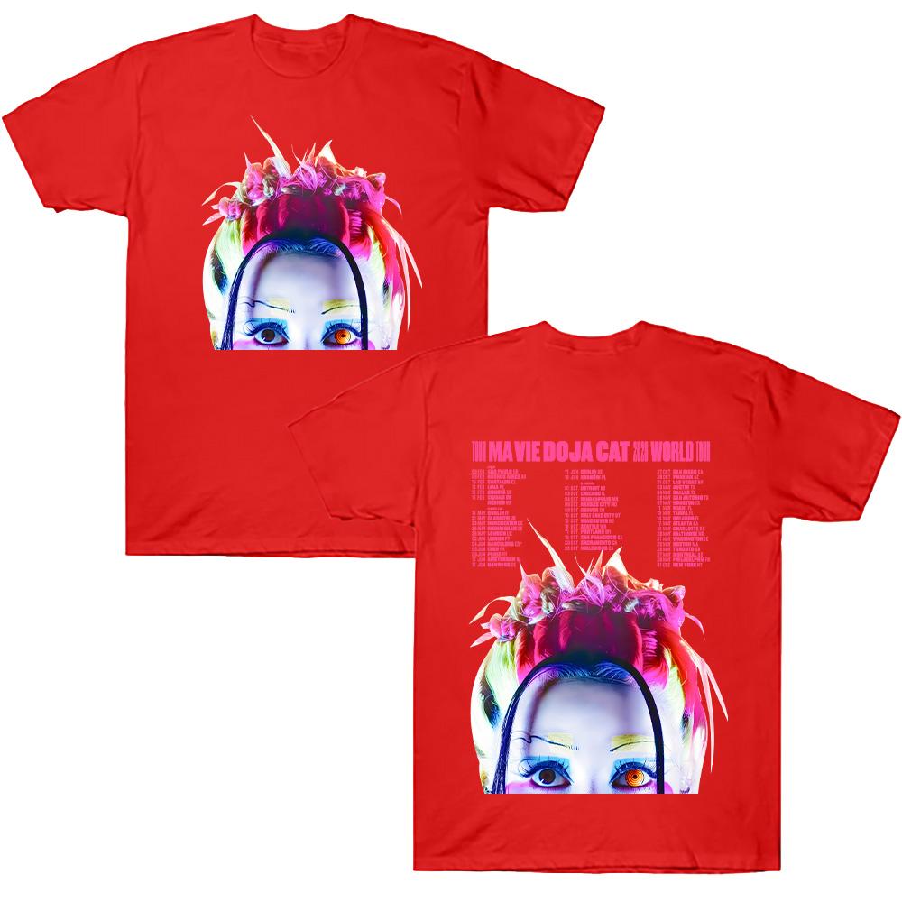Doja Cat 2026 World Tour T Shirts Y2k Hip Pop Harajuku O-neck Casual Shirt Unisex Cotton Comfortable Casual Clothing