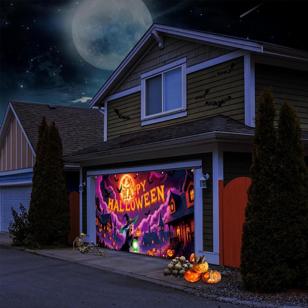 2D airplane [ ] 1 piece 2D Halloween garage decoration banner