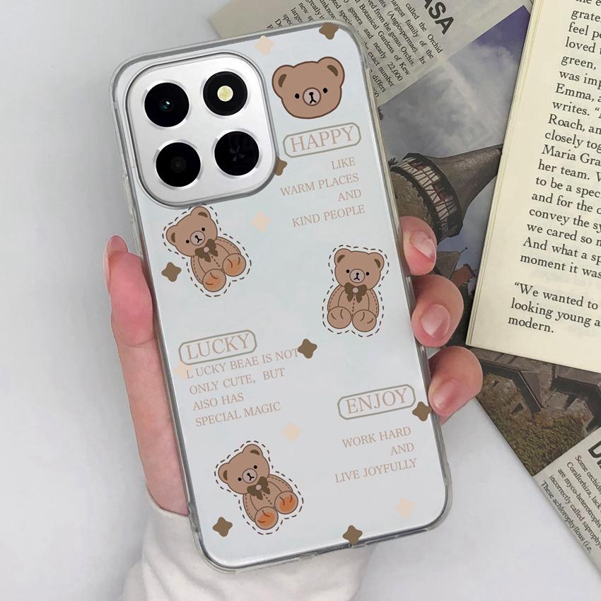 Clear Phone Case For Huawei Honor X6c X8c X7a X8a 400 Pro Pretty Love Heart Pattern Soft Silicone Shockproof Premium Protection Cover For Huawei Shell