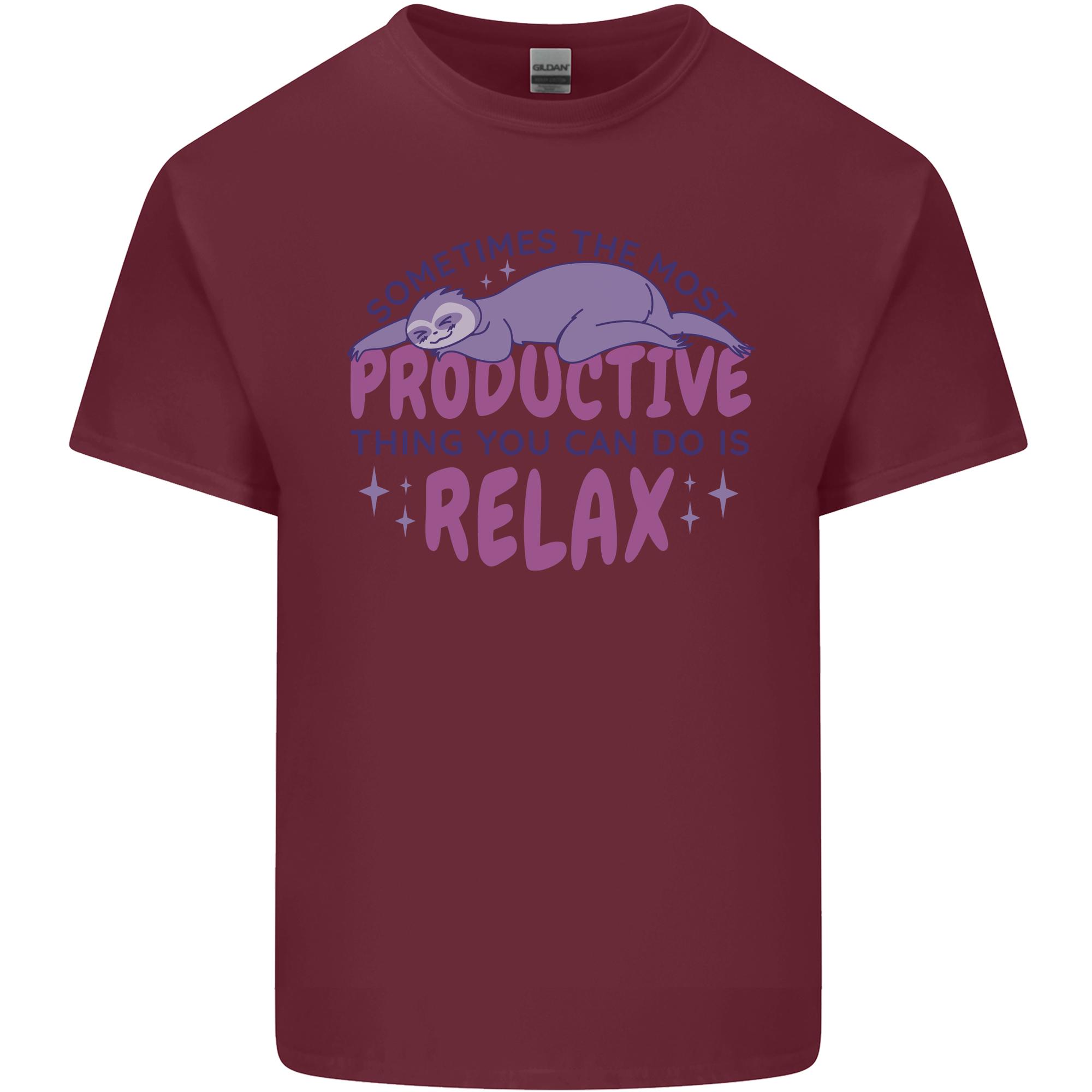 Funny Relaxing Sloth Unisexs Light Cotton TShirt S