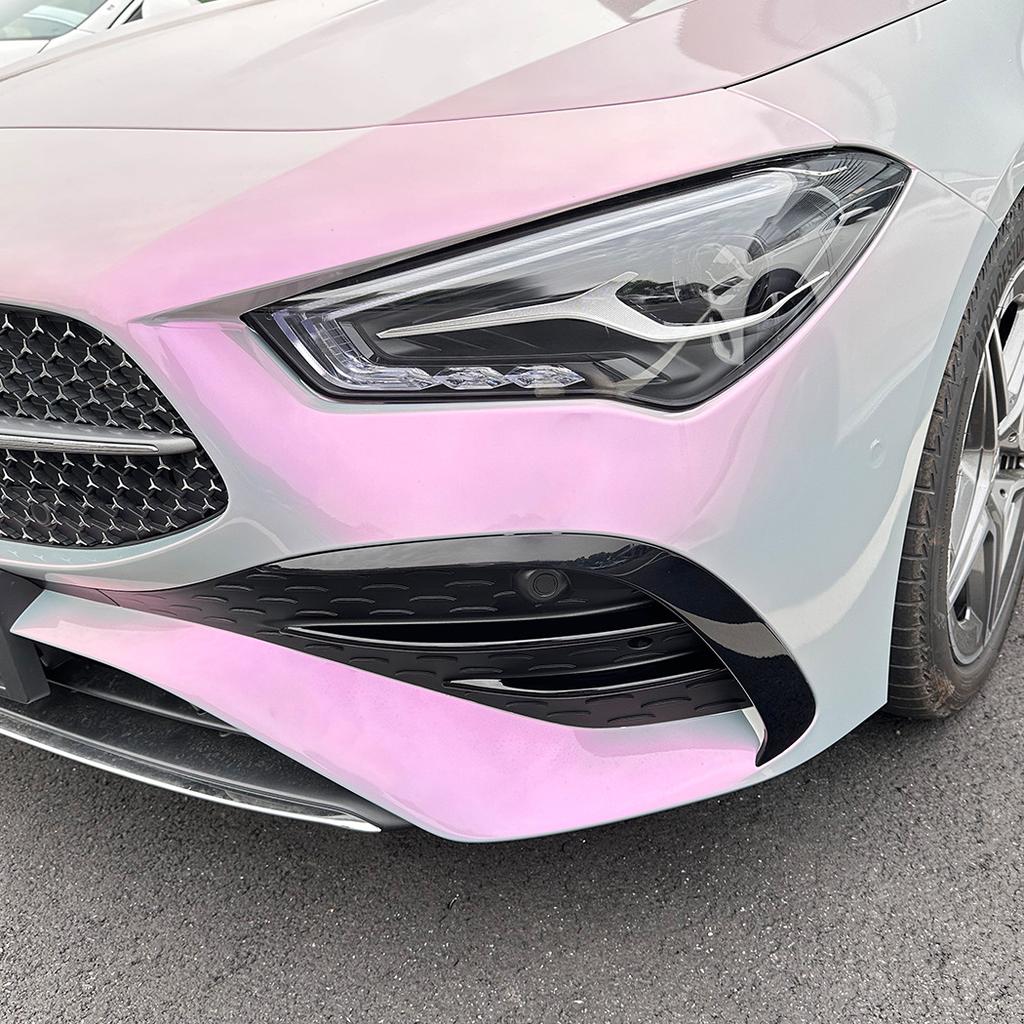 Car Front Fog Lamp Strip Air Intake Grille Slats Trim Cover For Mercedes-Benz CLA-Class C118 X118 Late AMG 2023-2024