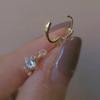 Real 925 Silver Zircon Round Hoop Earrings for Women Classic Geometric Fine Jewelry Minimalist Accessories