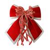 Christmas Bow Decoration Large Ribbon Bow with Glitter Edge for Christmas Wreath Tree Toppers Holiday Indoor Home Decor