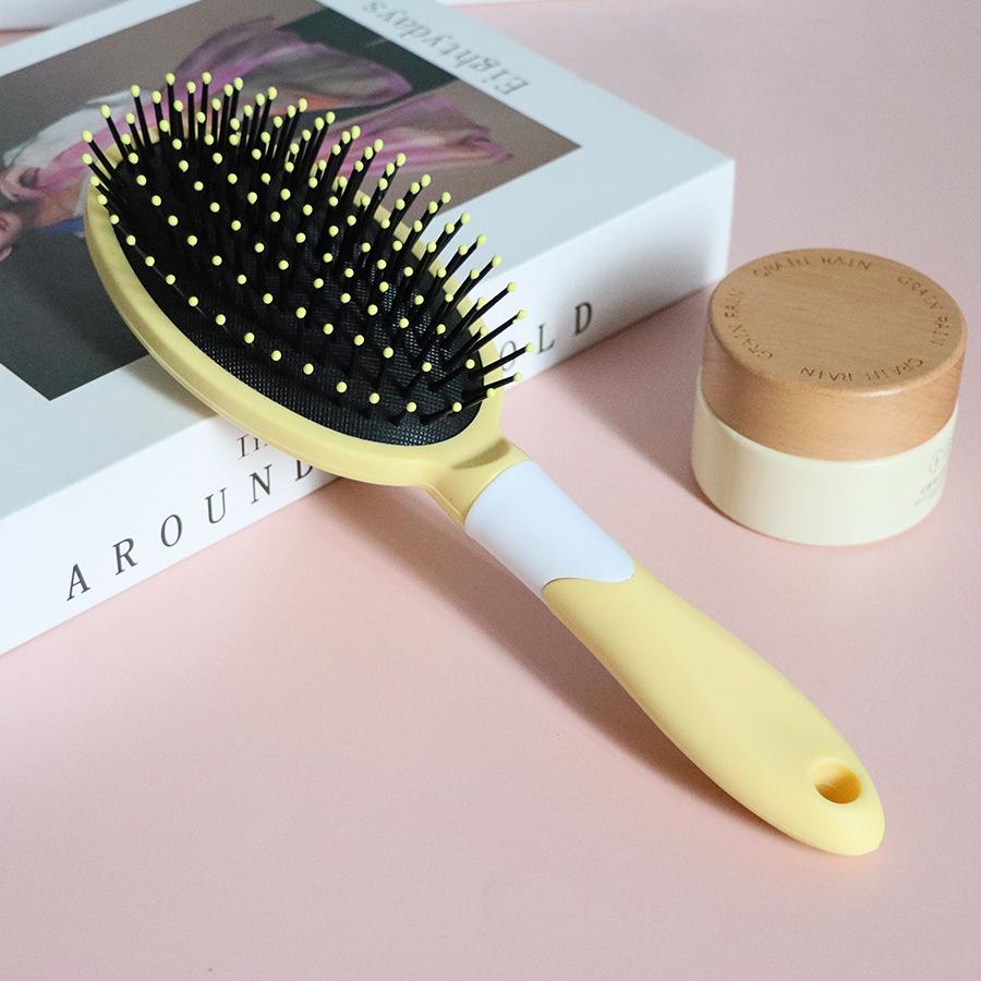 Nordic Style Air Cushion Massage & Curling Comb - Cute Plastic Hair Smoothing Hairdressing Comb