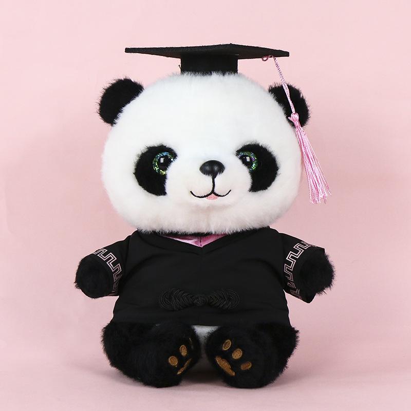 Graduation Panda Plush Toy - Customizable Doctor/Bachelor Uniform Gift