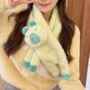 1Pc Fur Collar Soft Polyester Fiber Cartoon Plush Scarf Skin-friendly Faux Rabbit Fur Warm Capybara Clothing Accessories