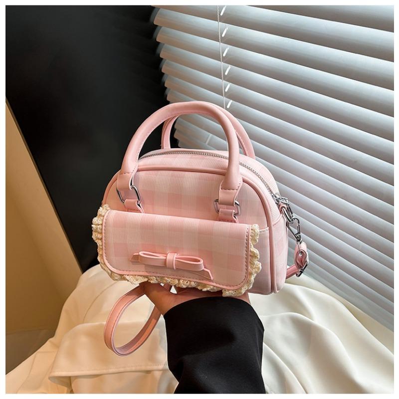 Premium Bag Women's Summer New Fashion Plaid Messenger Bag Premium Bowling Bag
