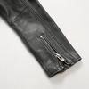 Stand-up collar leather jacket men's simple casual thickened stone-ground calfskin jacket