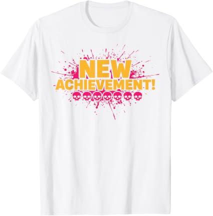 Funny Shirts New Achievement Gaming Lover Video Gamer Tees T Shirts for and Unisex