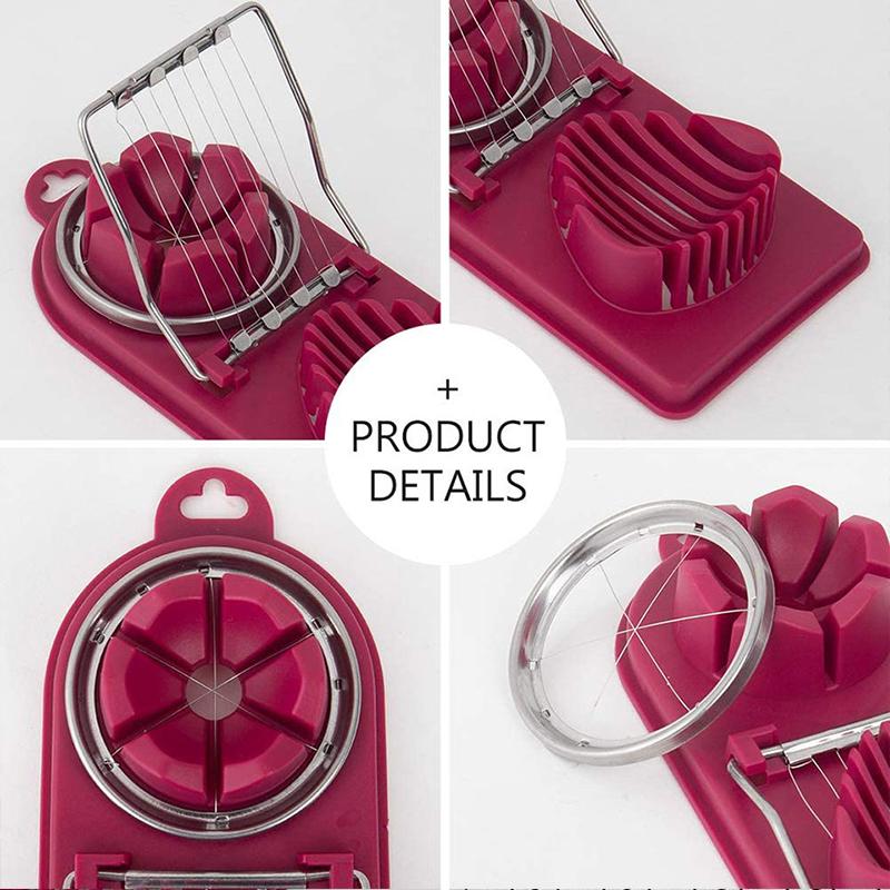 1PC Stainless Steel Egg Cutter Egg Slicers Multifunctional Fruit Vegetable Cutting Kitchen Accessories Slicing Cooking Tools