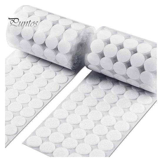 

500 шт. самоклеящихся точек диаметром 10 мм для многоразового использования в классе, школе, сделай сам, проекты ручной работы, нейлоновая липкая задняя часть, крючок, круглая застежка-лента для монет 500pcs белый