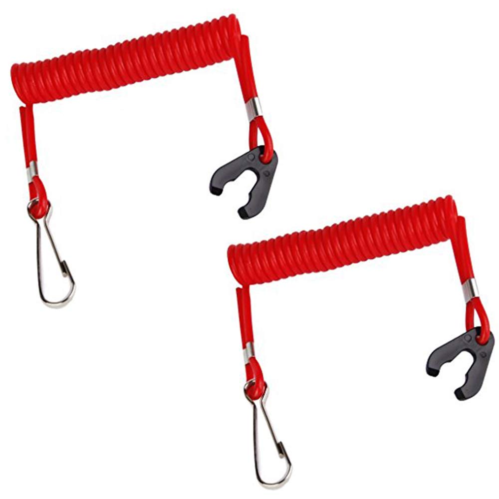 

CARSEND Boat Rope, Spring Rope, Switch Key, Multi-purpose, Nautical Floatable, Block Outboard Power/Ignition - Set of 2