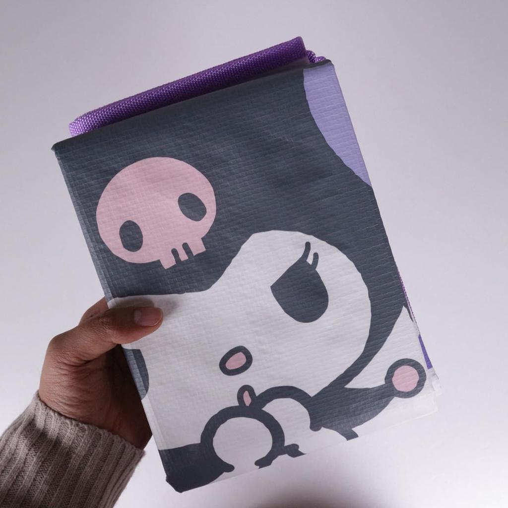 Sanrio Leisure Sheet L for People 90 x 120cm Leisure Mat Foldable Kuromi Set Slider 2-3 (Leisure Sheet, Bag)
