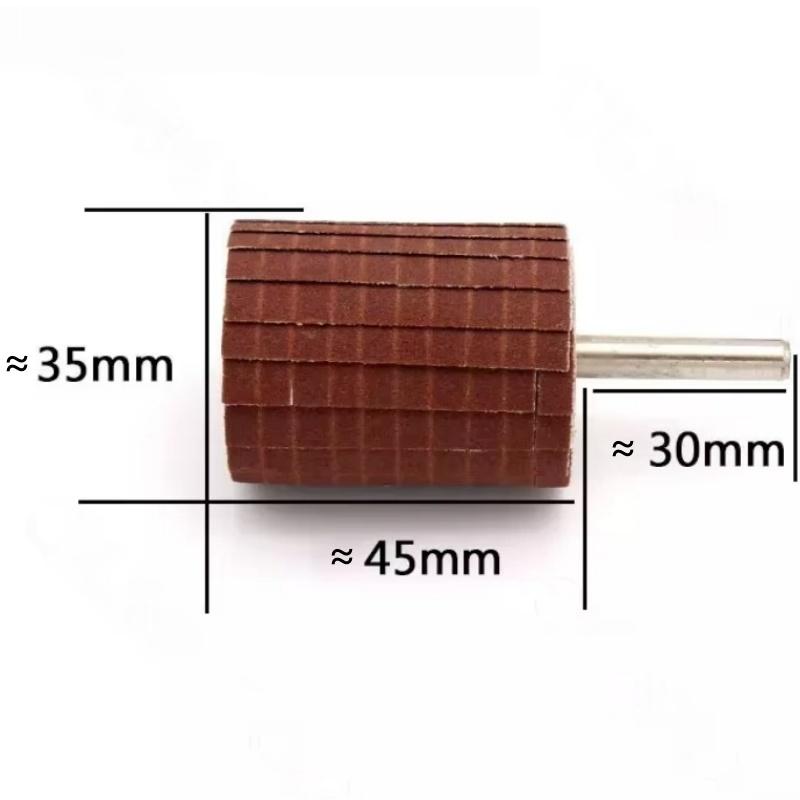 6mm Shank 80 120 150-400 Grit Sanding Cloth Wheel Wood Metal Abrasive Grinding Head Derusting Buffing Polishing Curved Surface