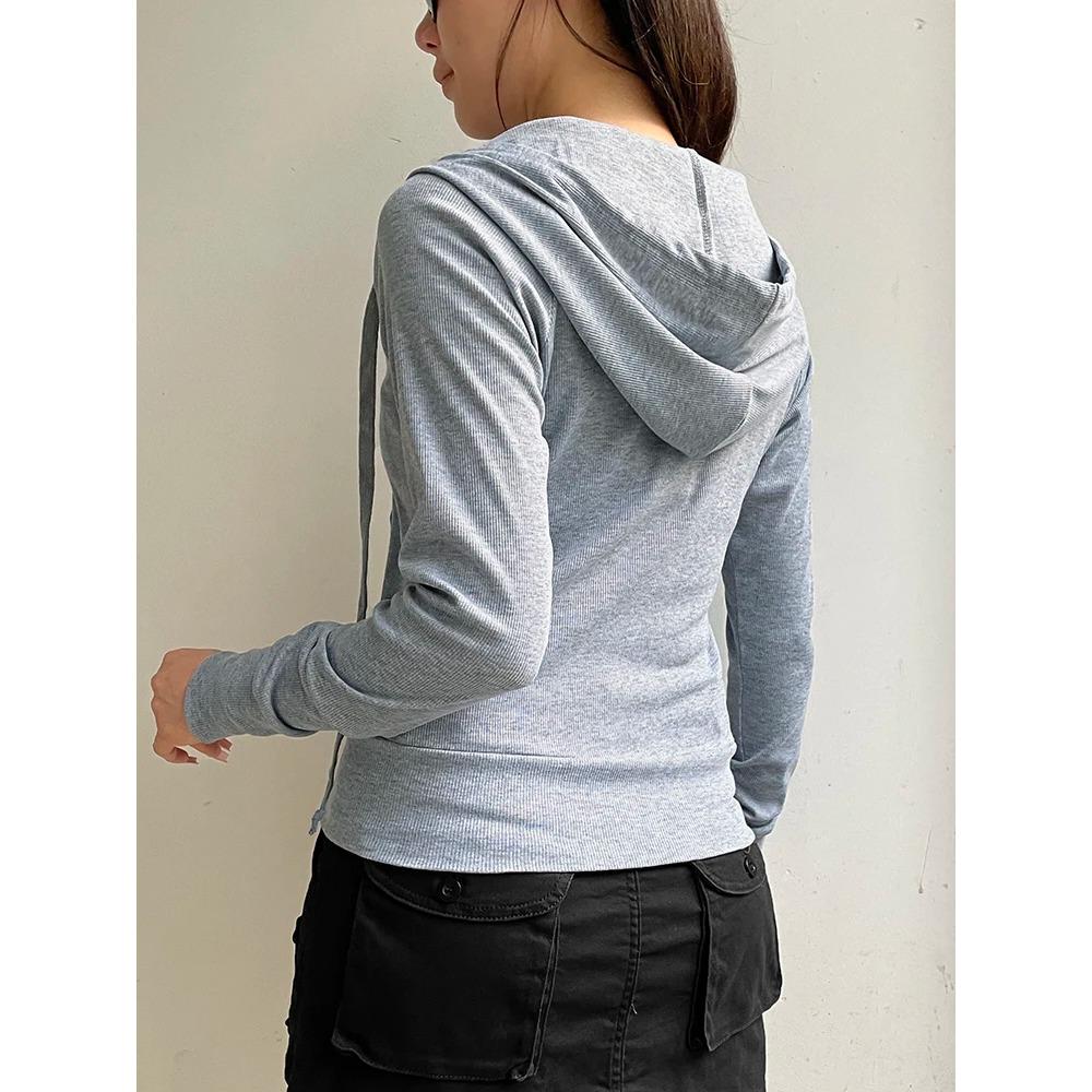 VAYLA Casual Streetwear Basic Hooded Pockets Sweatshirt Tracksuit Solid Long Sleeve Hoodies