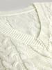 European and American Women's V-Neck Sleeveless Twisted Sweater Vest