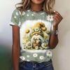 Christmas Santa Claus 3D Print Women's T-Shirts Casual Tops O-Neck T Shirt Y2k Harajuku Short Sleeve Street Tees Female Clothing