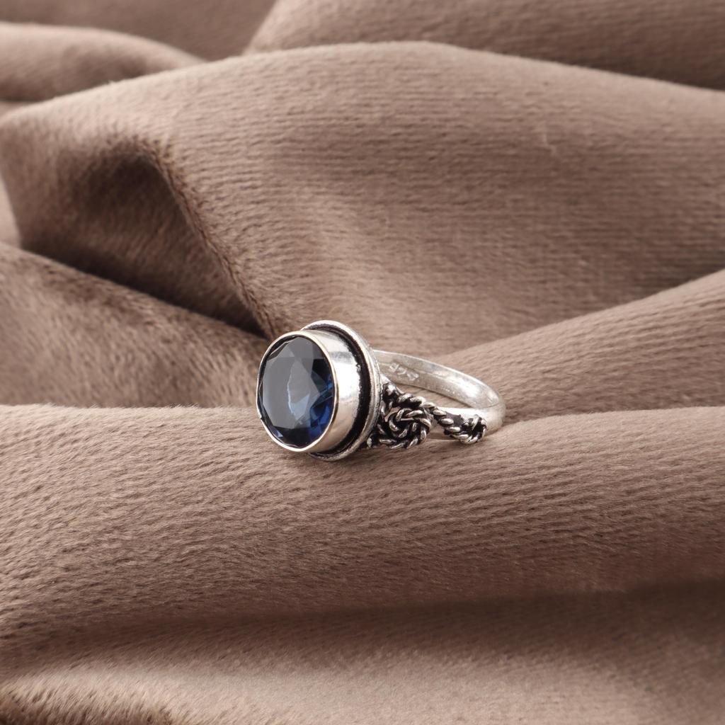 London Blue Topaz 925 Solid Sterling Silver Ring, Handmade Gemstone Ring Jewelry, Gifts For Wife Brand New Ring