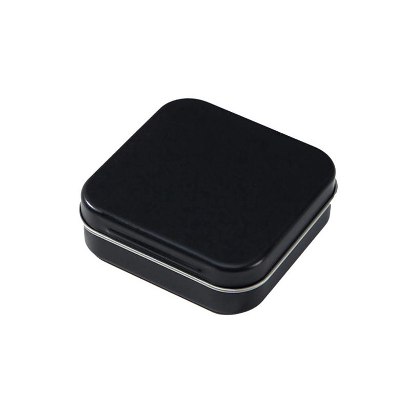 Portable Square Flip Metal Tin Storage Box Durable Rust-free Container for Candy Pills Coins DIY Craft Supplies