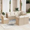 VidaXL Garden Lounge Set with Cushions 8 Pcs Beige Braided Resin 3217928
