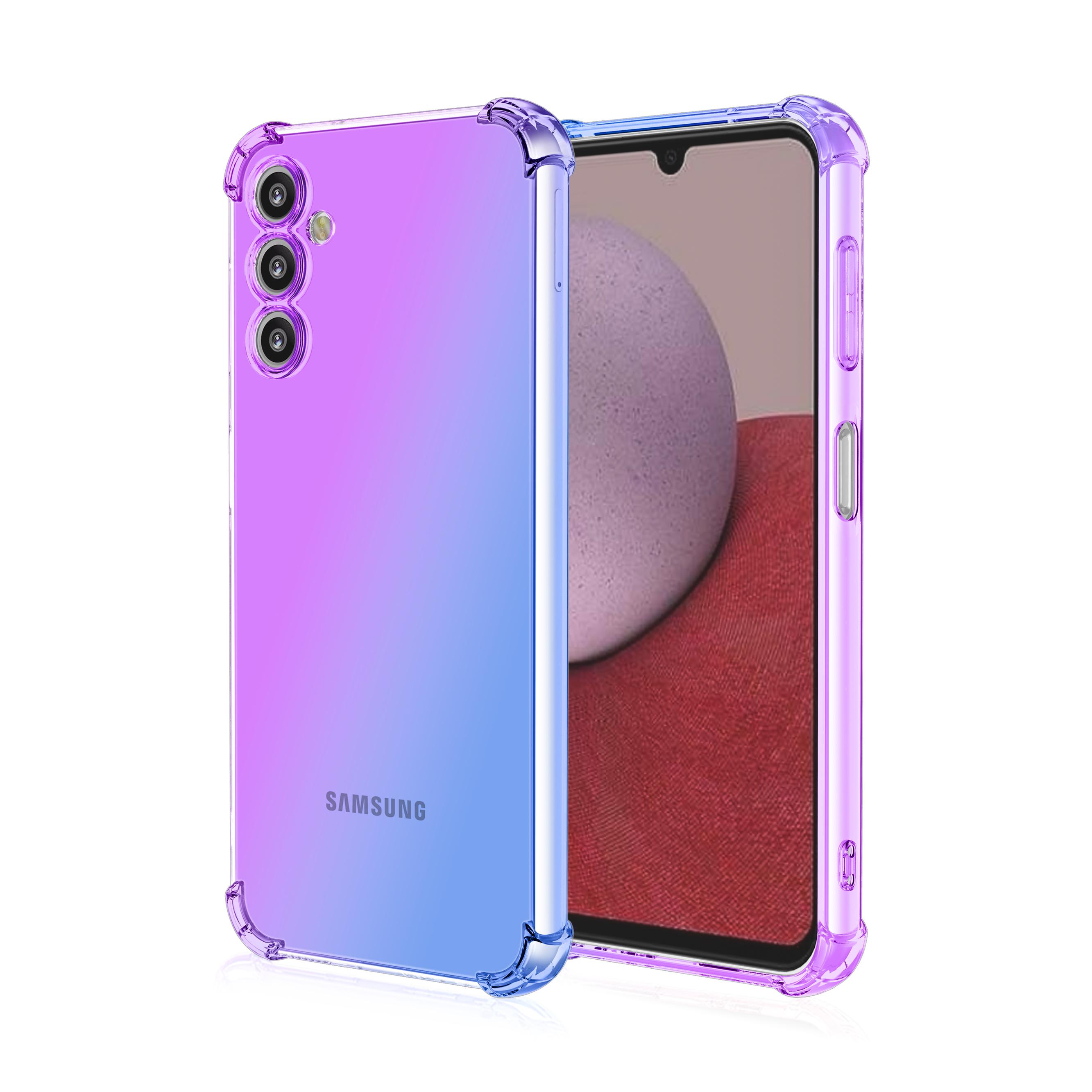 

Прозрачный милый чехол для телефона с градиентом, тонкий, против царапин, гибкий чехол из ТПУ, противоударный защитный чехол для Samsung Galaxy M62 M02 M14 M23 M54 M51 M31S M12 Samsung Galaxy M51 синий/фиолетовый