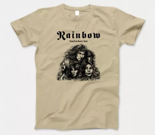 

Rainbow T Shirt Music Hard Rock Band Deep Purple Black Sabbath Elf Rising GT156 4XL