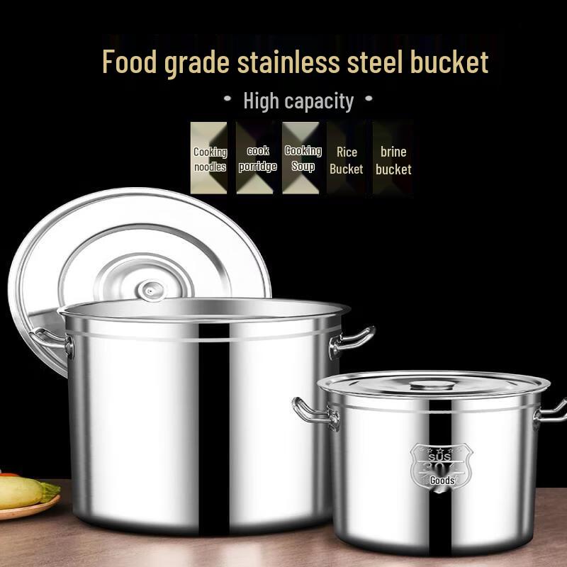 JPHZNB Thickened Stainless Steel Soup Pot with Lid