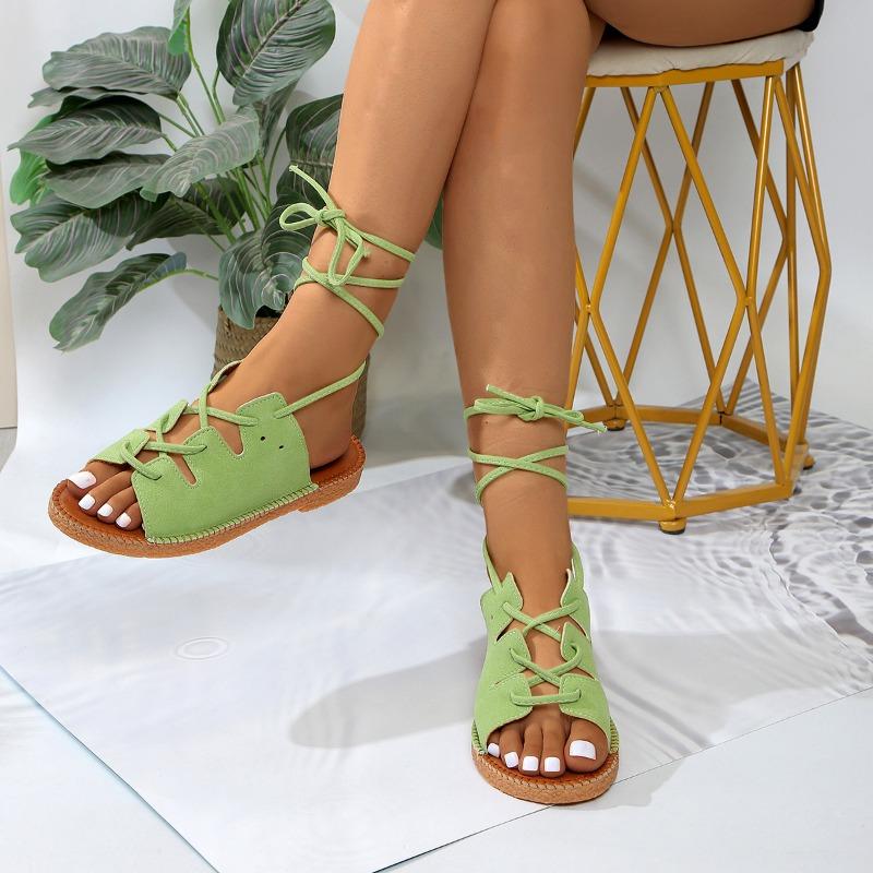 Summer New Round Toe Anklet Strap Sandals Wear Comfortable Beach Shoes Large Size Platform Sandals Women