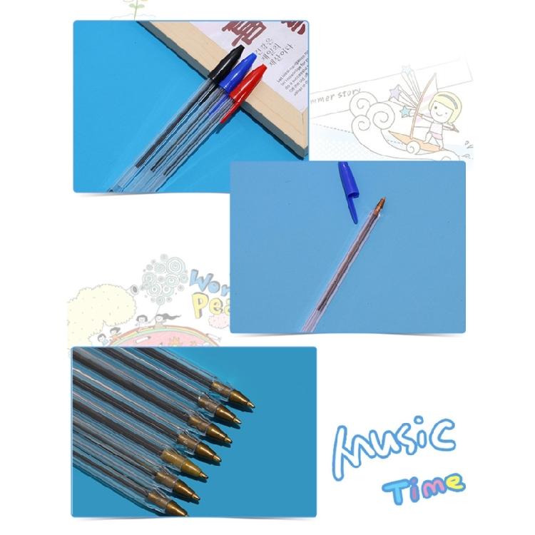 10PCS Plastic Ballpoint Pens 1.0mm Tip Black Red OR Blue Inks Comfortable Grip Smooth Writing For Note Taking Journaling