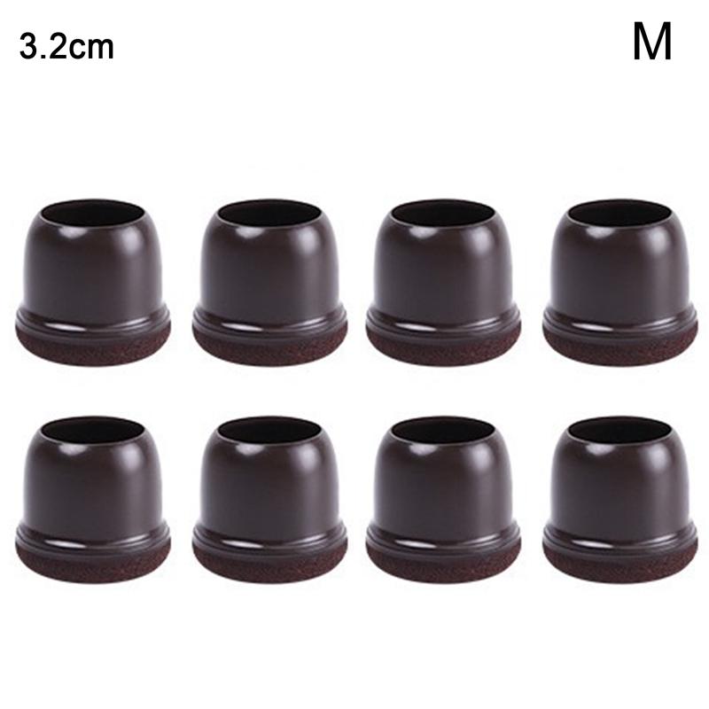 8pcs Chair Leg Covers Silicone Felt Bottom Anti-slip Table Legs Mats Elastic Soft Furniture Foot Protector Pads Floor Protection