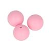 Lot de perles rondes en silicone - 15 mm - Rose - 3 pcs