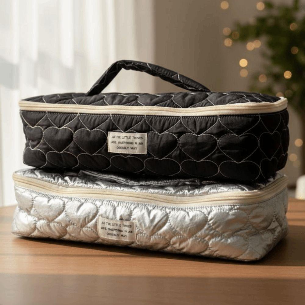 Fashion Large Capacity Hair Dryer Storage Bag Portable Travel Design Cosmetic Bag Lightweight Zipper Toiletry Bag Women