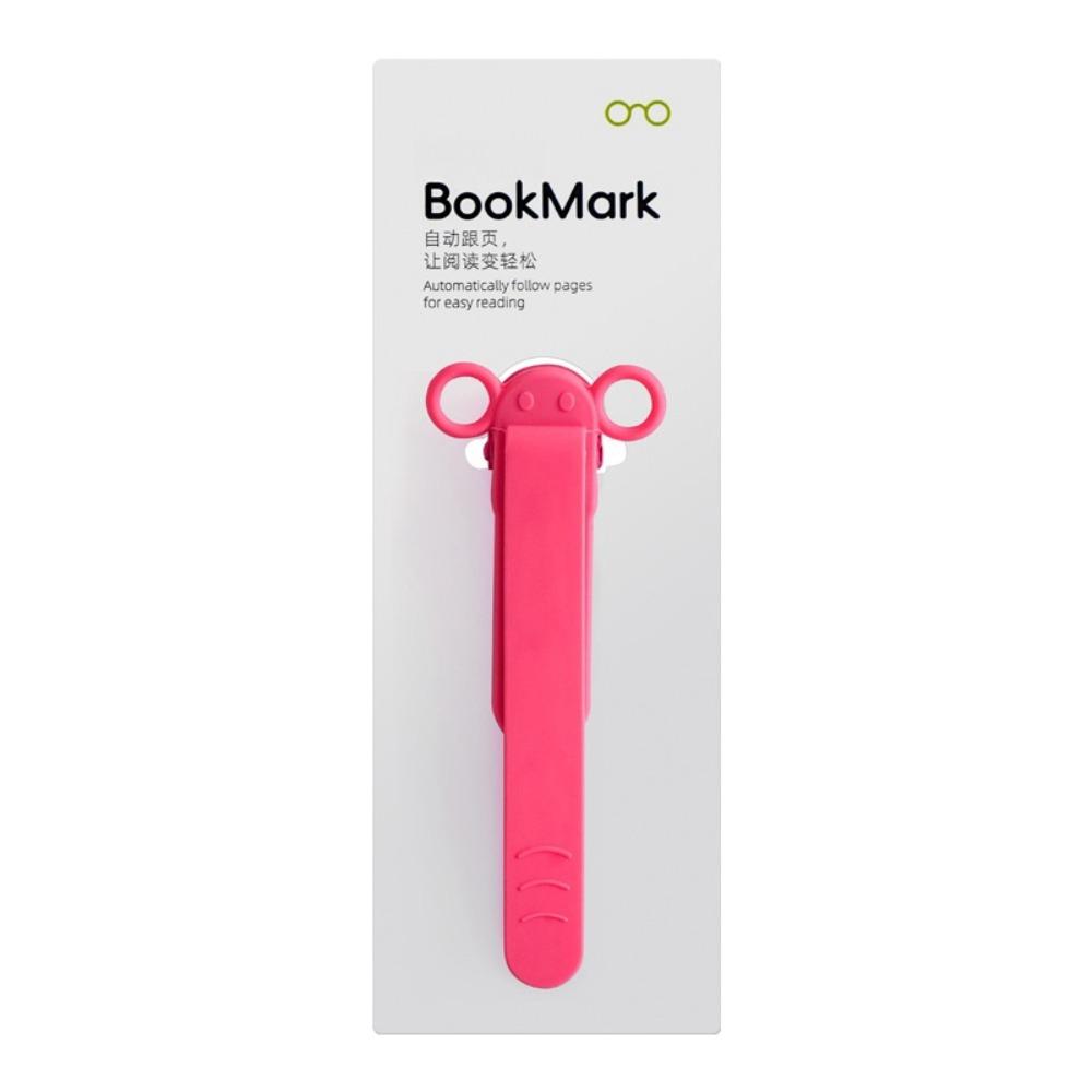 New Silicone Bookmark Clip Cute Elephant Automatically Follows Notebook Page Divider with Pen Holder Page Flipping for School